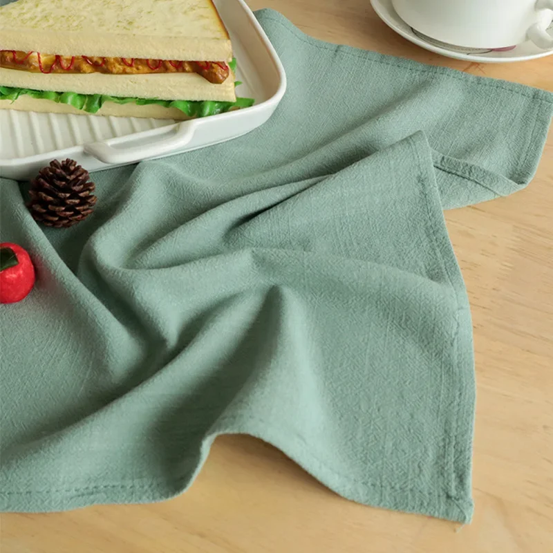 4PCS Table Napkins,40X40cm Cotton Linen Kitchen Tableware Towel,Soft Durable Cloth,Washable and Reusable Placemat