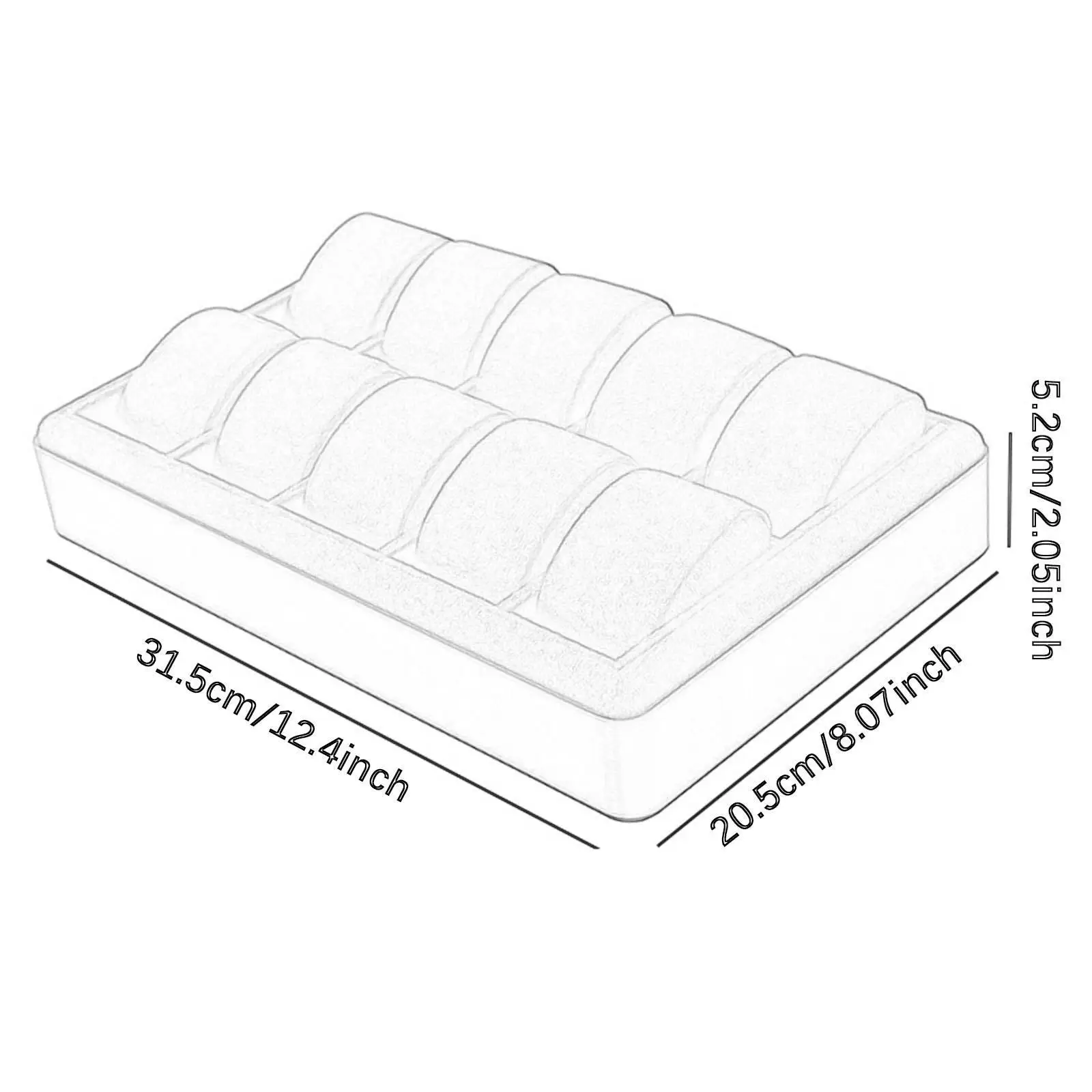 Watch Display Tray Versatile Watch Drawer Organizer for Office Gift Home Use Gray