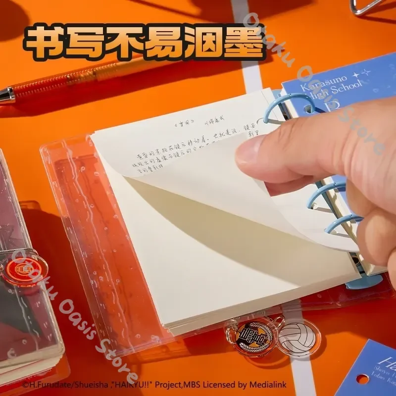 Haikyuu!!	Shoyo Hinata Tetsurou Kuroo Kageyama Anime Loose-leaf Notebook Cosplay Mascot Stationery Pendants Official Notebooks