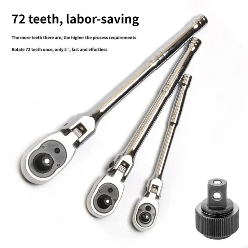 10Pcs Long Handle Adjustable Head Tool Set For Tight Areas Featuring 180 Degree Movement And Fast Release System Y5GB