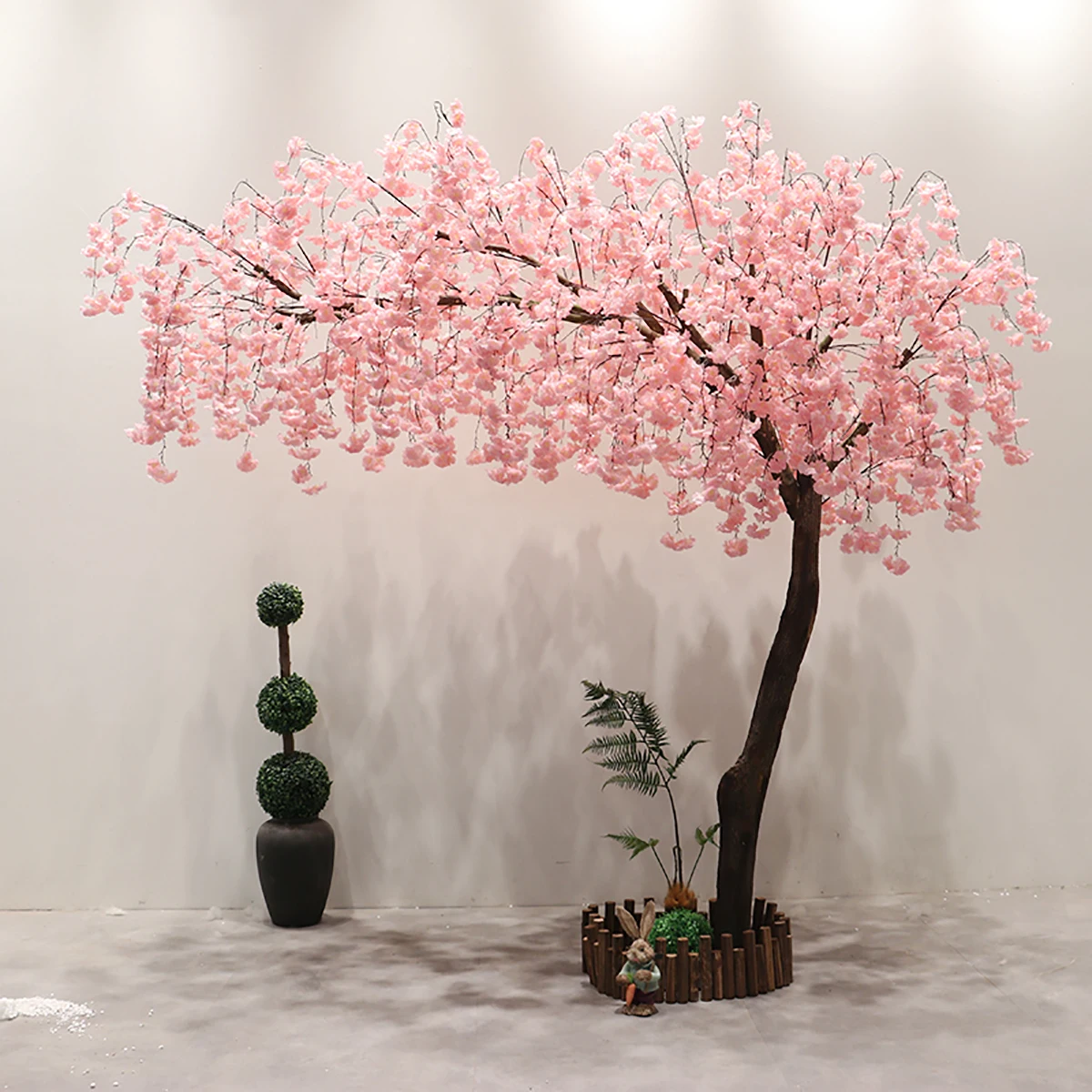 

Large Artificial Cherry Blossom Tree Weeping Cherry Tree Pink Cherry Tree for Indoor Outdoor Home Office Party Wedding