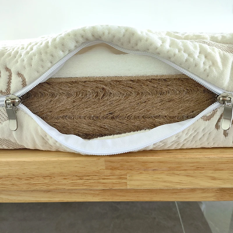 NEW Jute Mattress S-type Pure Natural Combed Spinal Protection Pill Dream Coconut Brown Soft and Hardening Artifact Board Ultra image 2