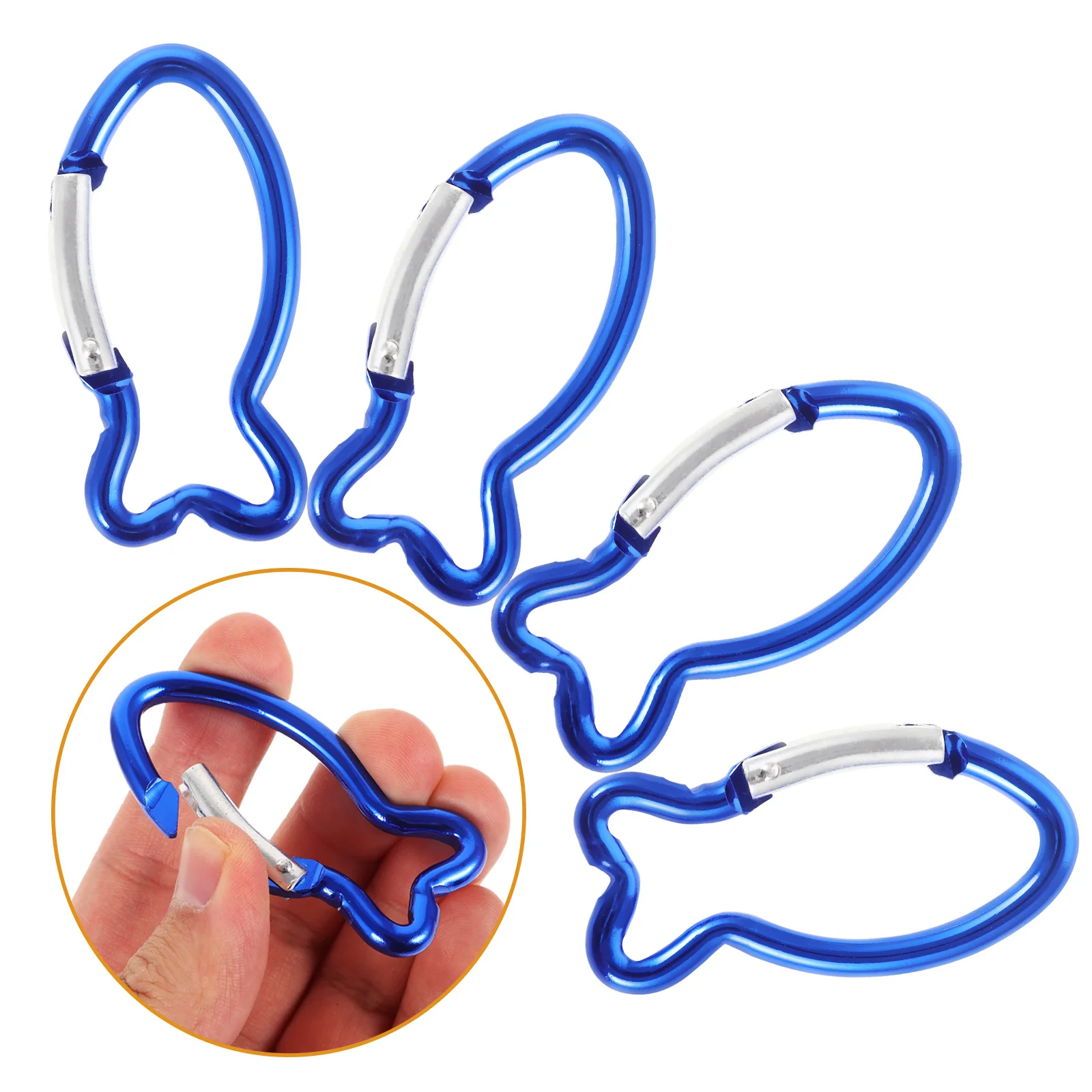 10 Pcs Carabiner Fish Hook Fixing Snap Cool Chain Heavy Duty Hooks Climbing Accessory Alloy Carabiners Accessories Travel