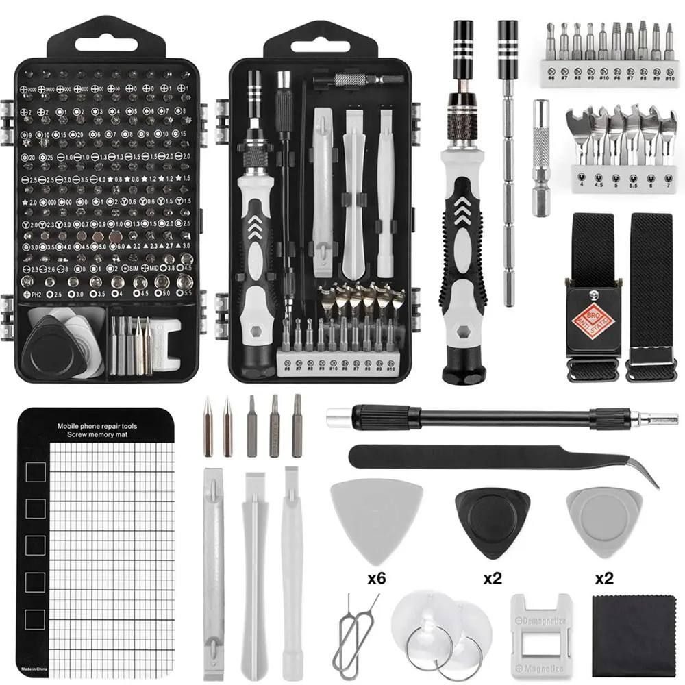 135/145 in 1 Precision Screwdriver Set, Mini Wrench Damaged Screw Extractor Set,for Watch, Computer, Camera. Perforate Etc