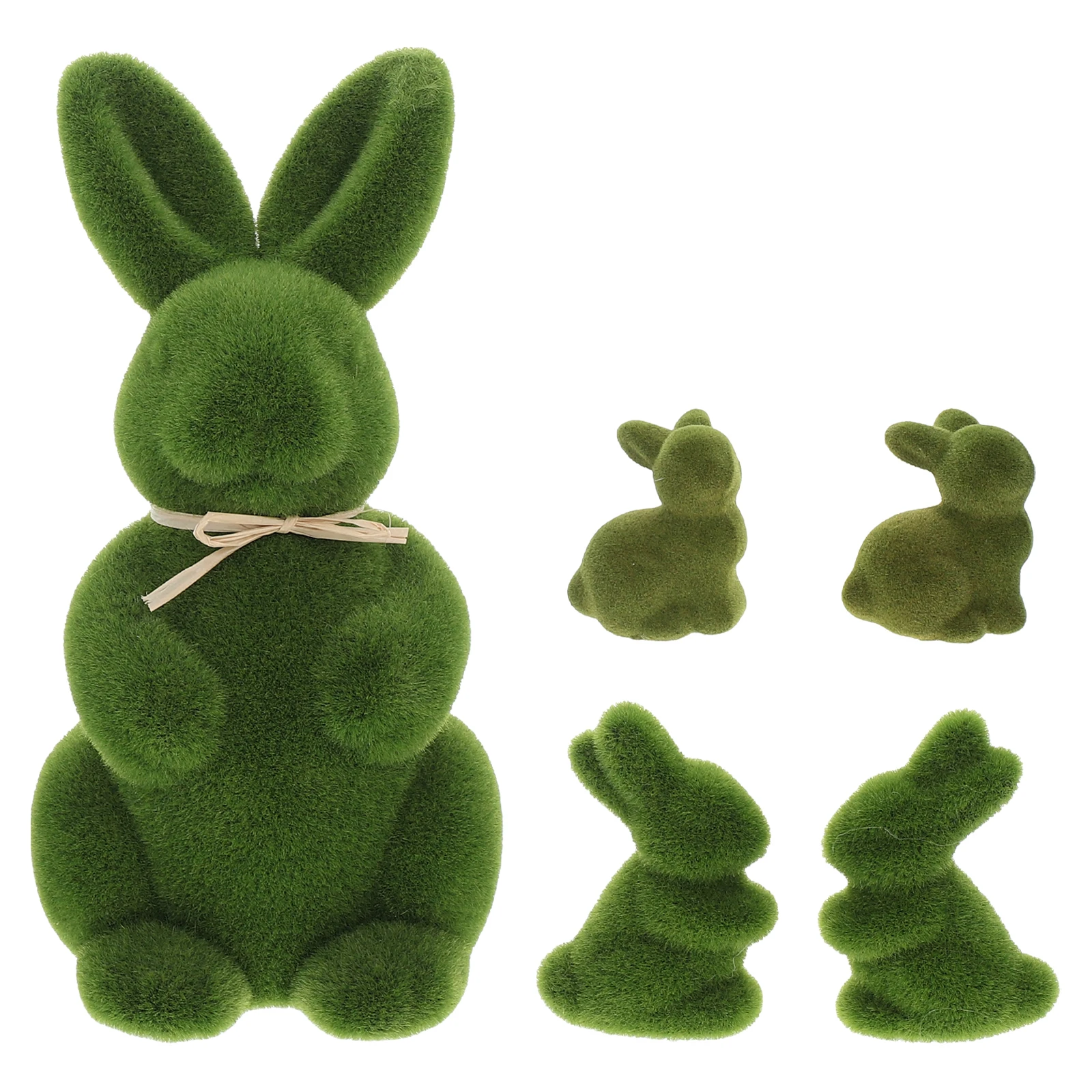 

5Pcs Mini Rabbit Sculptures for Easter Garden Yard Decor Patio Lawn Decoration Desktop Ornament Home Festival Ambiance Decor