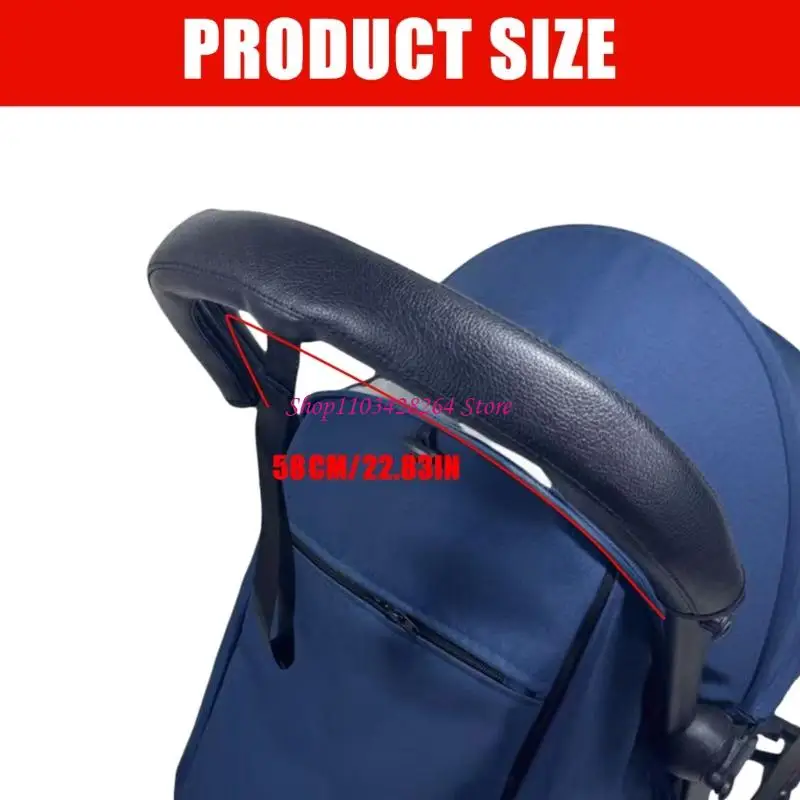 Universal Strollers Grip Protector Cover With Comfortable PU Surfaces Secure Anti Slip Handle Cover for Infant Pushchairs