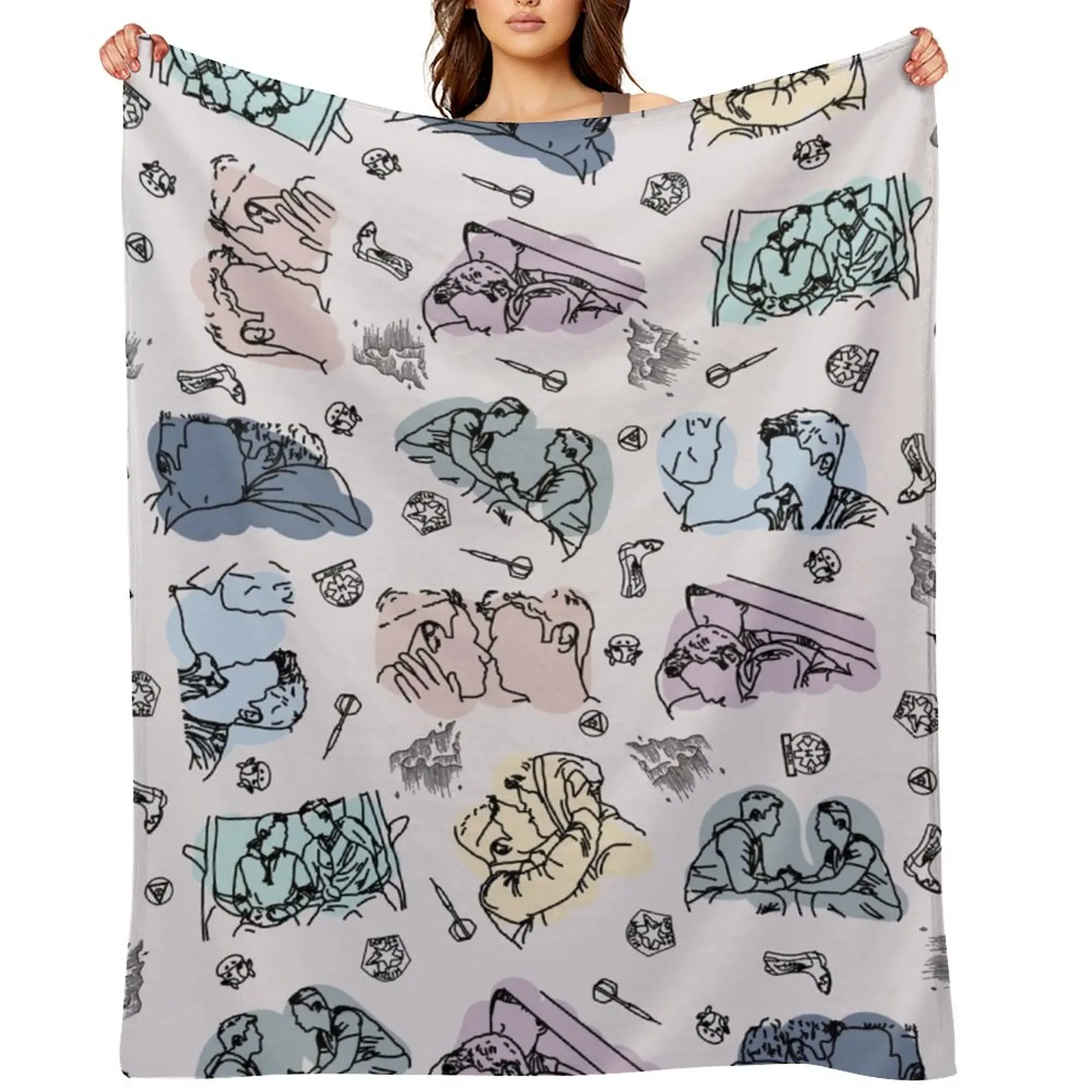 

tarlos minimal Throw Blanket Sofas Loose Plaid on the sofa heavy to sleep Blankets