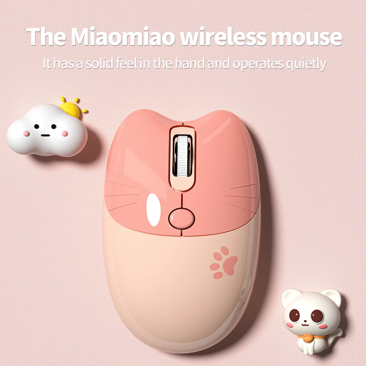 

MOFii Wireless Bluetooth Connection Cat Shape Efficient Office Silent M3DM Mouse
