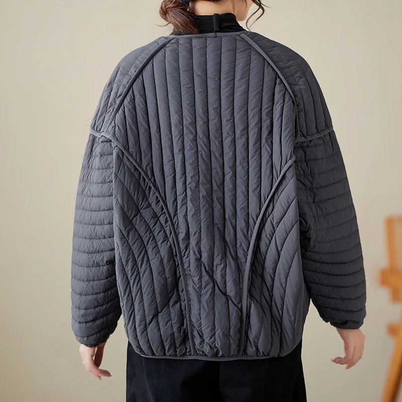 Lightweight Short Puffer Jacket Women's Original Design Large Size Warm Outerwear Autumn Winter Small Stature Women's Coat