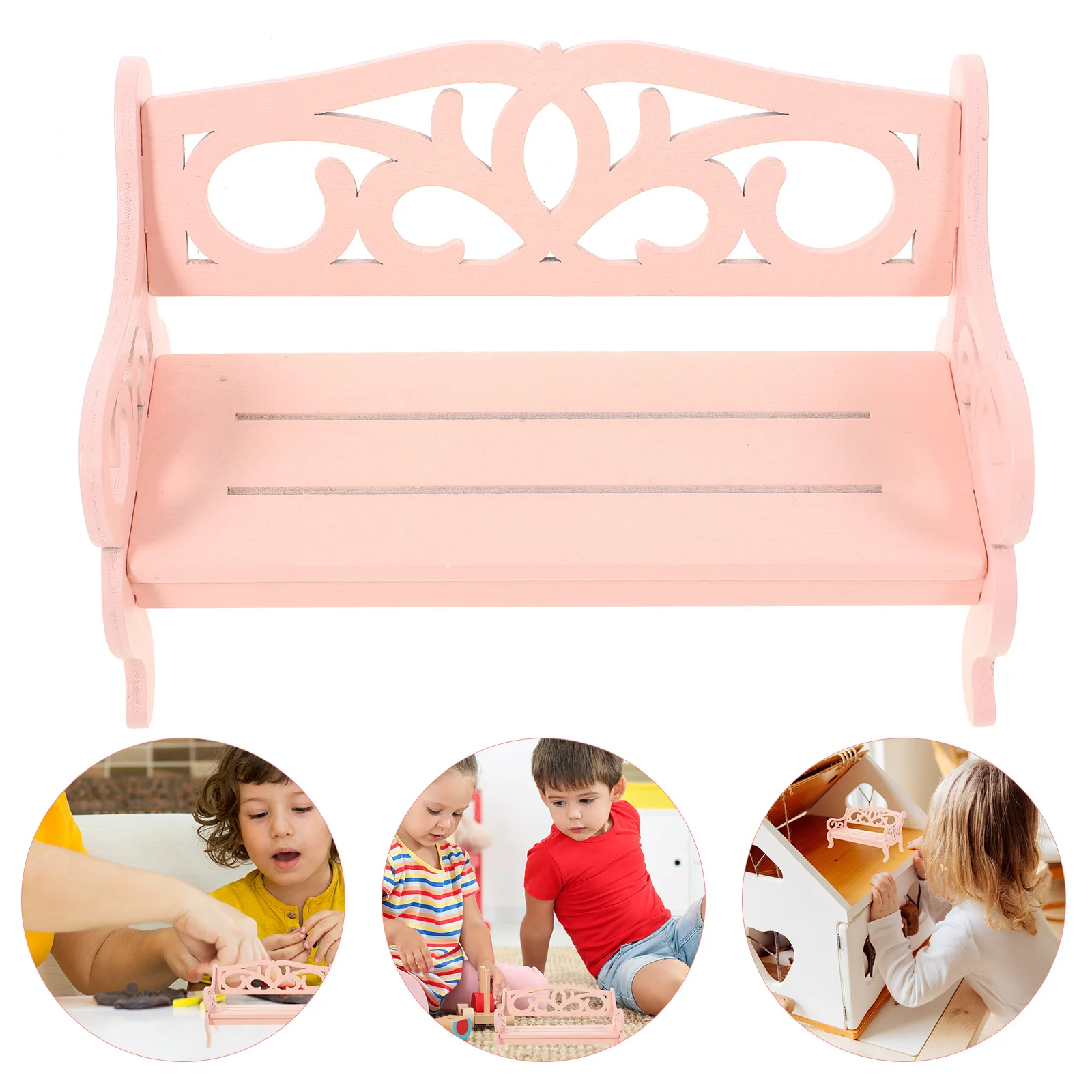 Mini chaise rose décorative, meubles miniatures, Adorable, compacte, légère, décoration de maison, réaliste, résistante à l'usure, 2 pièces