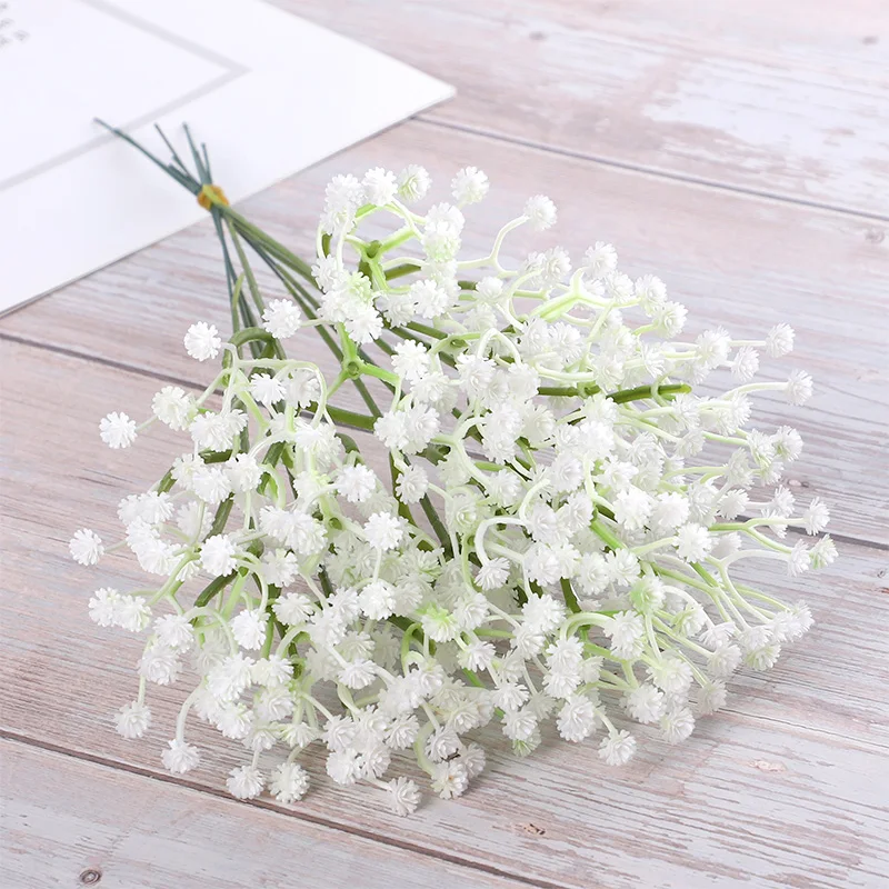 

10pcs 30cm Artificial Baby's Breath Flowers Real Touch Gypsophila Suitable for Wedding Bride Engagement Home Ornament Room Decor