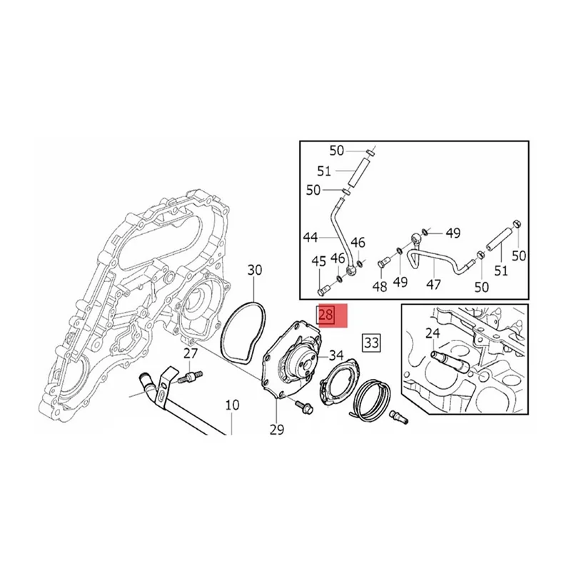 مضخة مياه المحرك مع مجموعة الختم 31219000 LR006861 لاند روفر LR2 فولفو S80 V70 XC60 XC70 XC90 L6 3.0L 3.2L 2007-2014-X67A #2