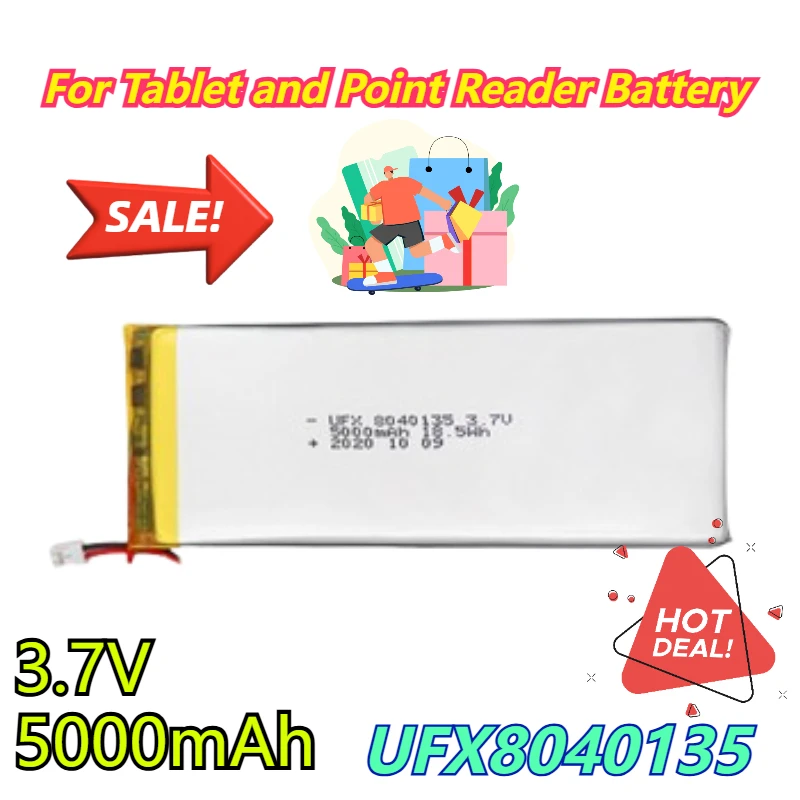 

8040135 5000mAh 3.7V Rechargeable Batteries for Tablet and Point Reader Battery