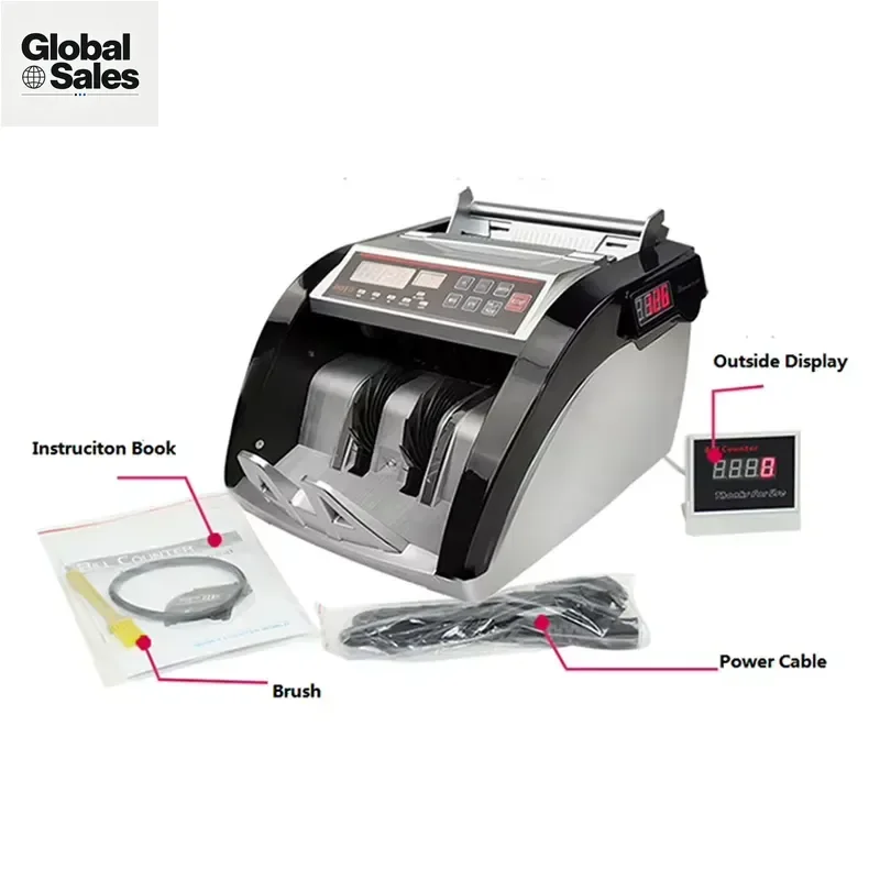 Portable Rechargeable Battery Money Counter Bill and Cash Counter Machine for Accurate Currency Counting and Fake