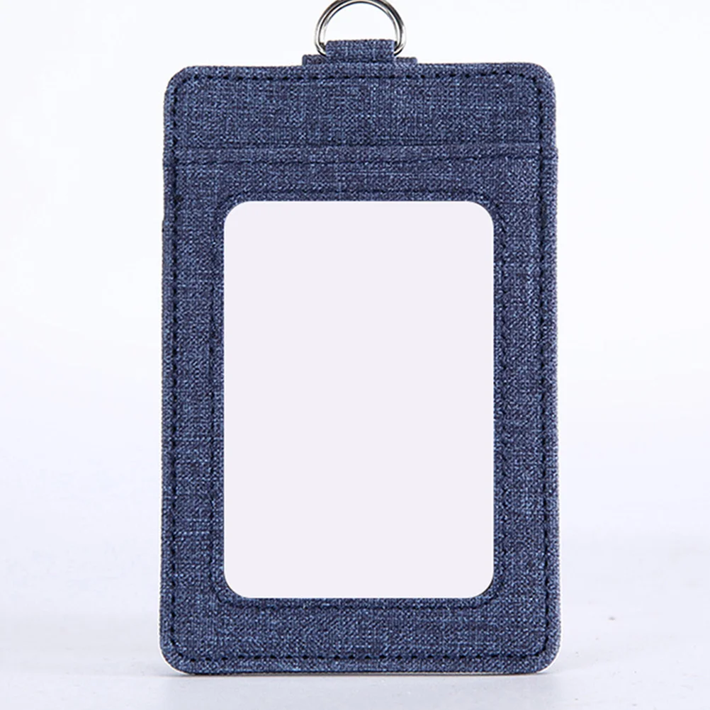 

3pcs Pu Card Holder Id Badge Sleeve Bus Card Keeper Detachable Lanyard Work School Id Cover Portable Tag Holder