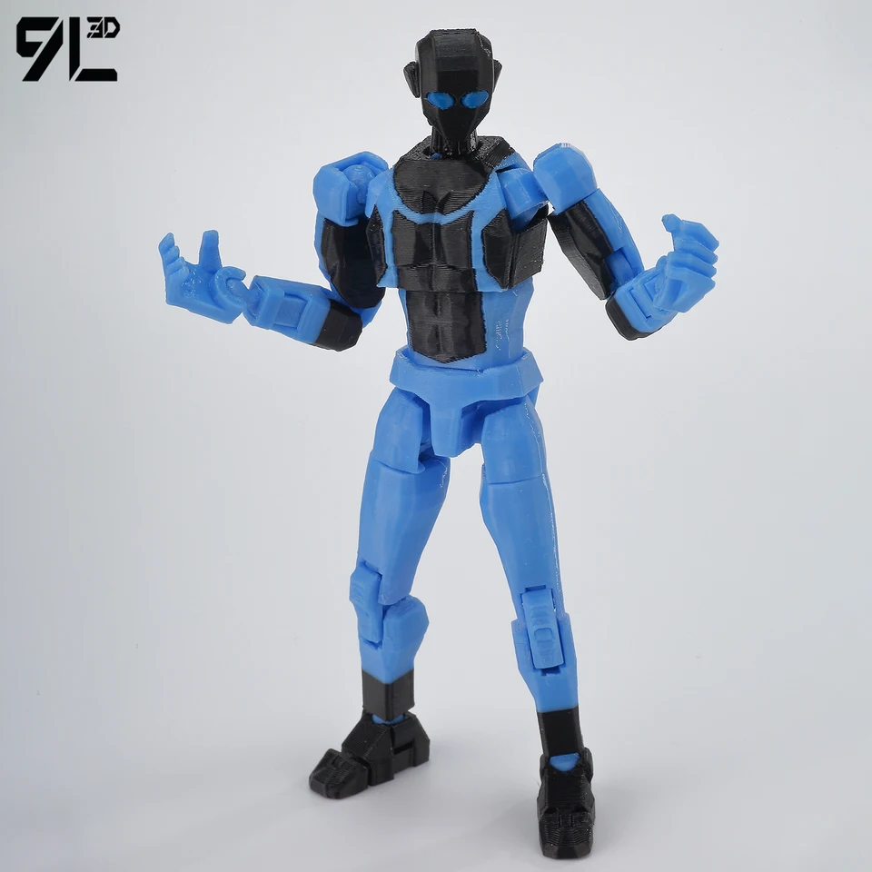 9L3D Articulated Figure Dummy13 Lucky13 T13 Invincible Hero Black