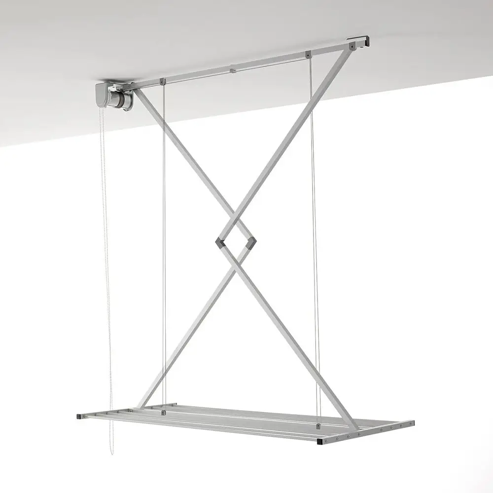 

Ceiling-Mounted Pulley Clothes Drying Rack, Extendable Outdoor/Indoor Laundry Airer