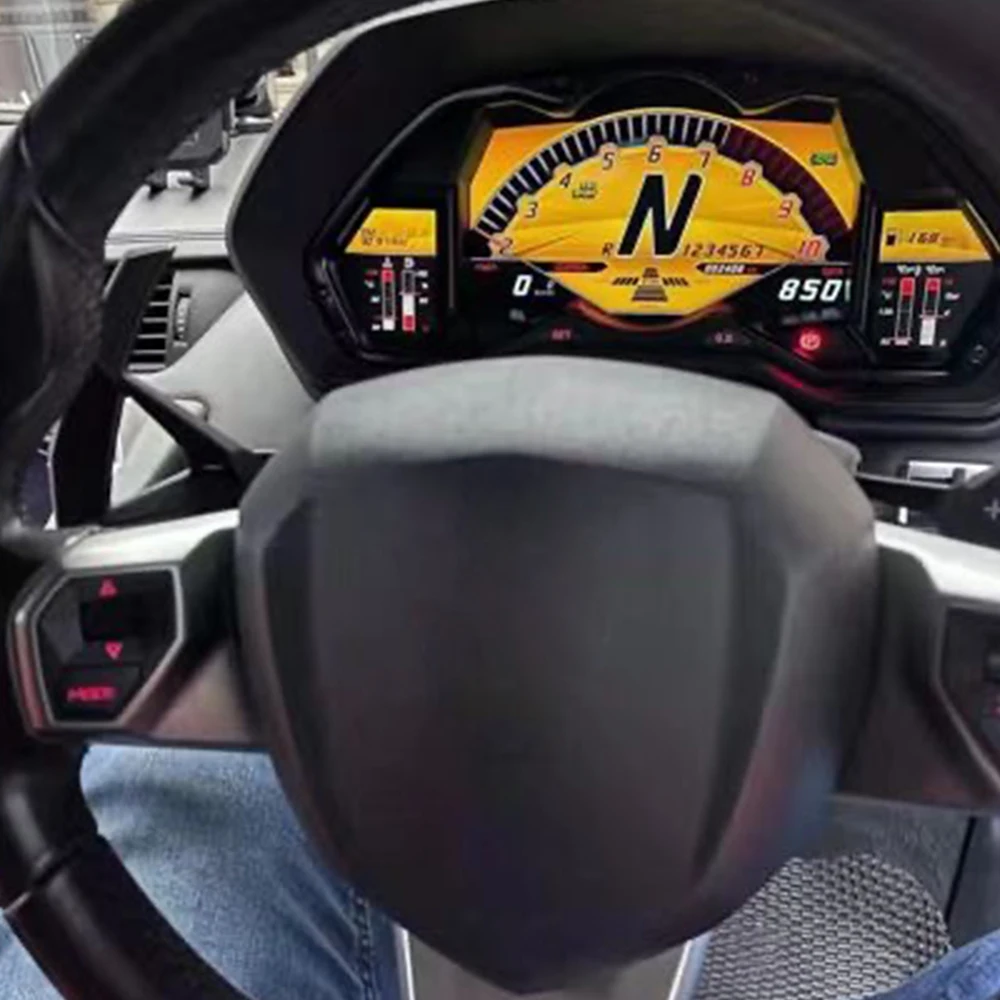 LCD Speedometer Car Dashboard For Lamborghini Digital Cluster Virtual Cockpit Instrument Display GPS Navigation Car Accessory