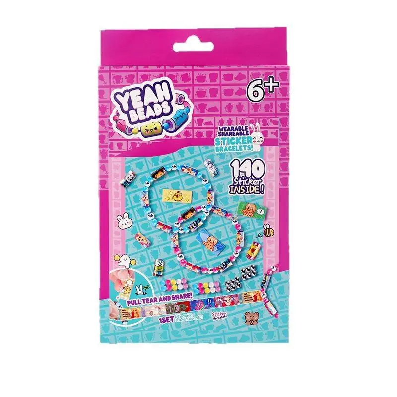70/140 stuks ﻿   Hot Kids Kinderen Speelgoed Sticker Creatieve Grappige Briefpapier Stok Rollen Stickers Armband Kleurrijke Verjaardagscadeau