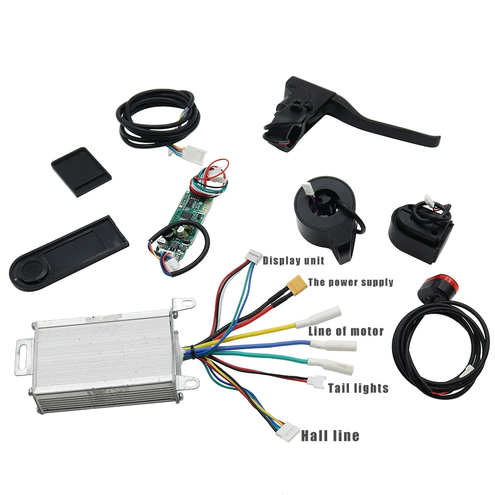 36V 350W Electric Scooter Controller EScooter Controller &Dashboard &Accelerator & Lights Sets Scooter Replace Suit Accessories