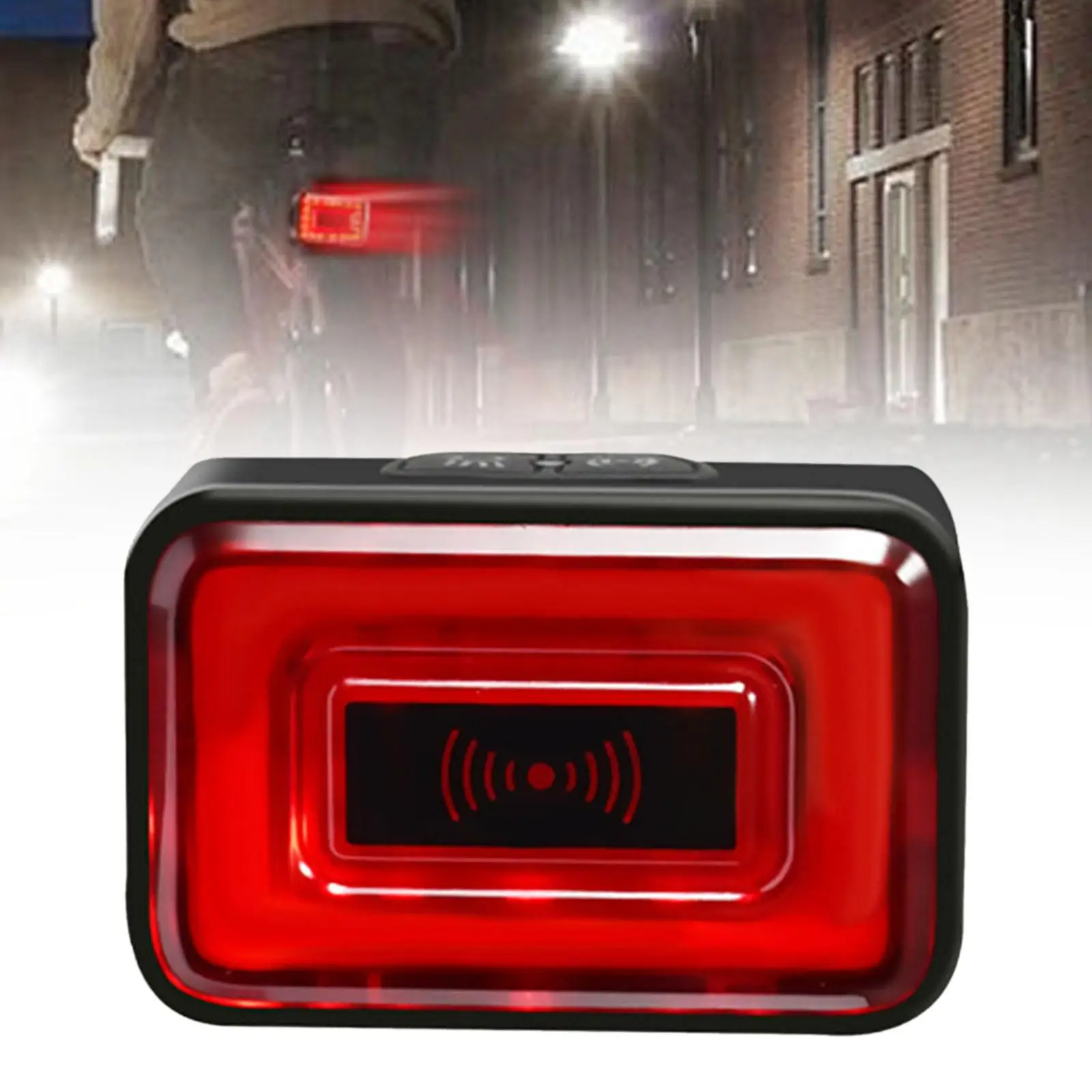 Bike Radar Tail Light Red LED Light Warning Light for Night Riding Outdoors