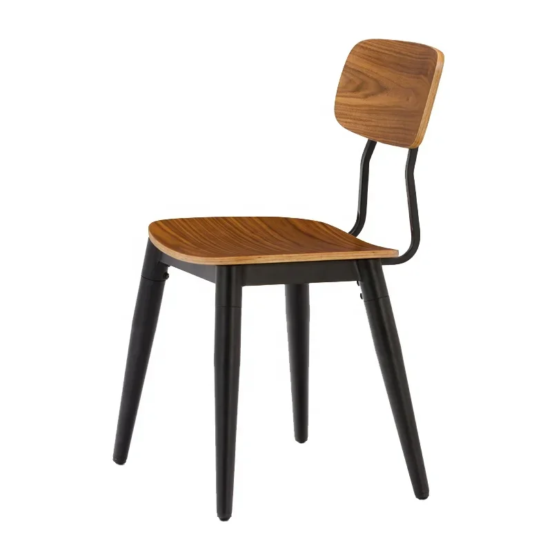 Modern Restaurant Cafe Furniture Wood Metal Dining Chair Outdoor Hotel Living Room Workshop Hospital