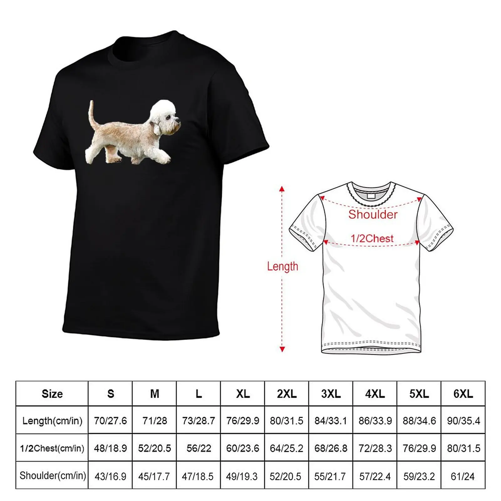 Dandie Dinmont terrier T-Shirt Novelty Graphic Tee Shirt