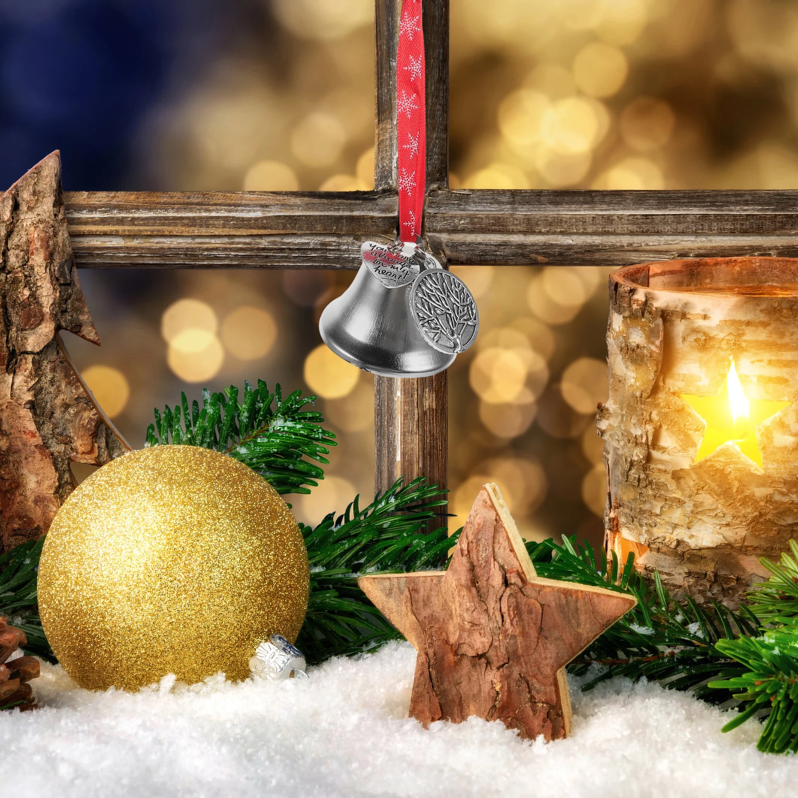 

Blank Christmas Bell Ornaments Sublimation Single Sided Heat Transfer Round Shape DIY Xmas Tree Memorial Pendant