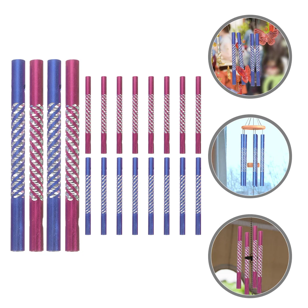 40 قطعة من أنابيب الرياح المصنوعة من الألومنيوم، لوازم يدوية لتزيين حديقة المنزل، قلادة معلقة معدنية متينة للبالغين