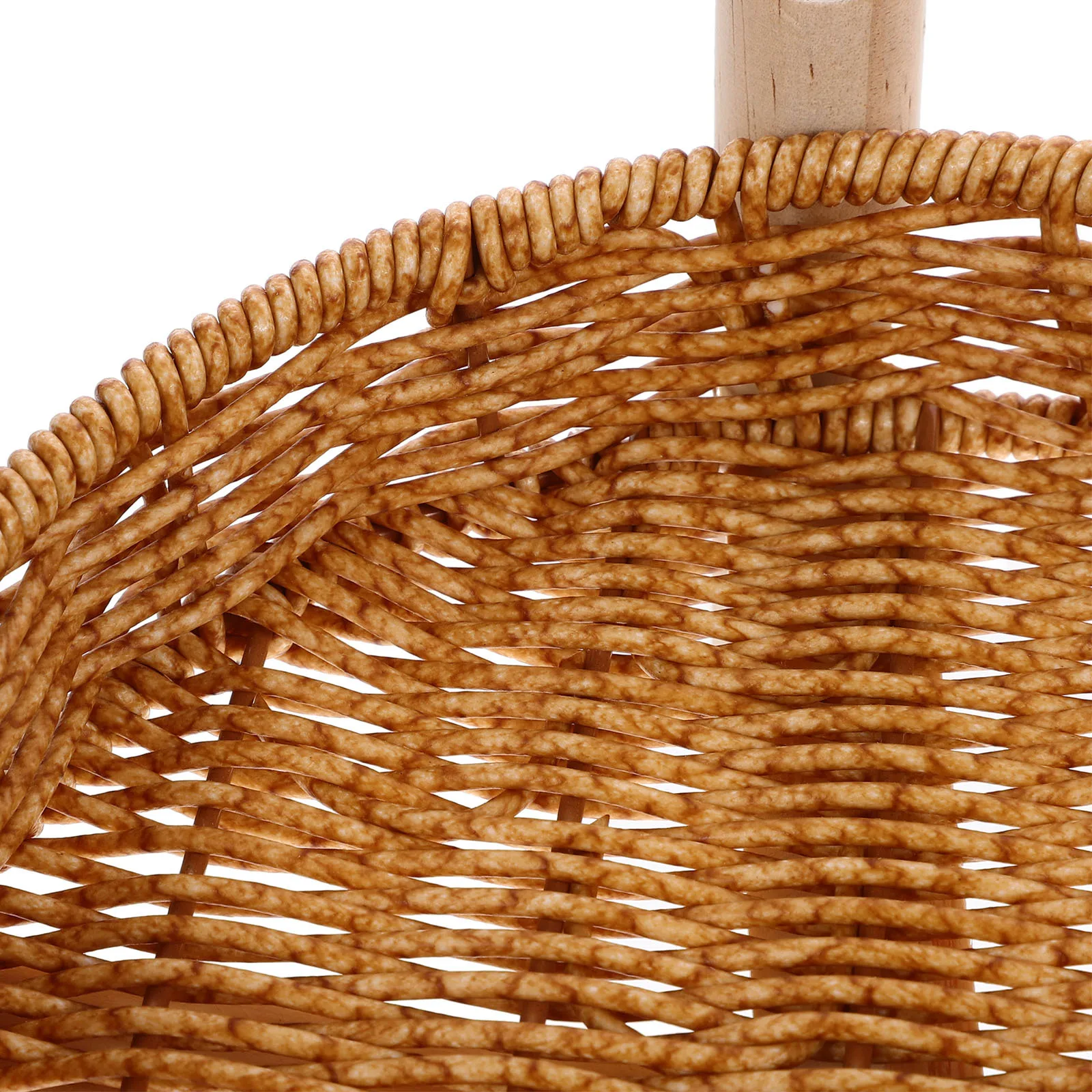 

1Set Fruit Tray Storage Basket Simulation Rattan Basket Desktop Organizer Multifunctional Decorative Snack Plate