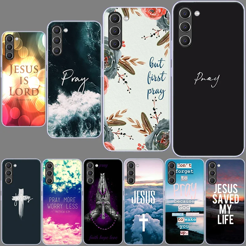 God Jesus Pray Phone Case for Samsung A54 A14 A24 A34 5G Galaxy A02S A03S A04S A12 A22 A32 A52 A72 A13 A23 A33 A53 A73 A42 Cover