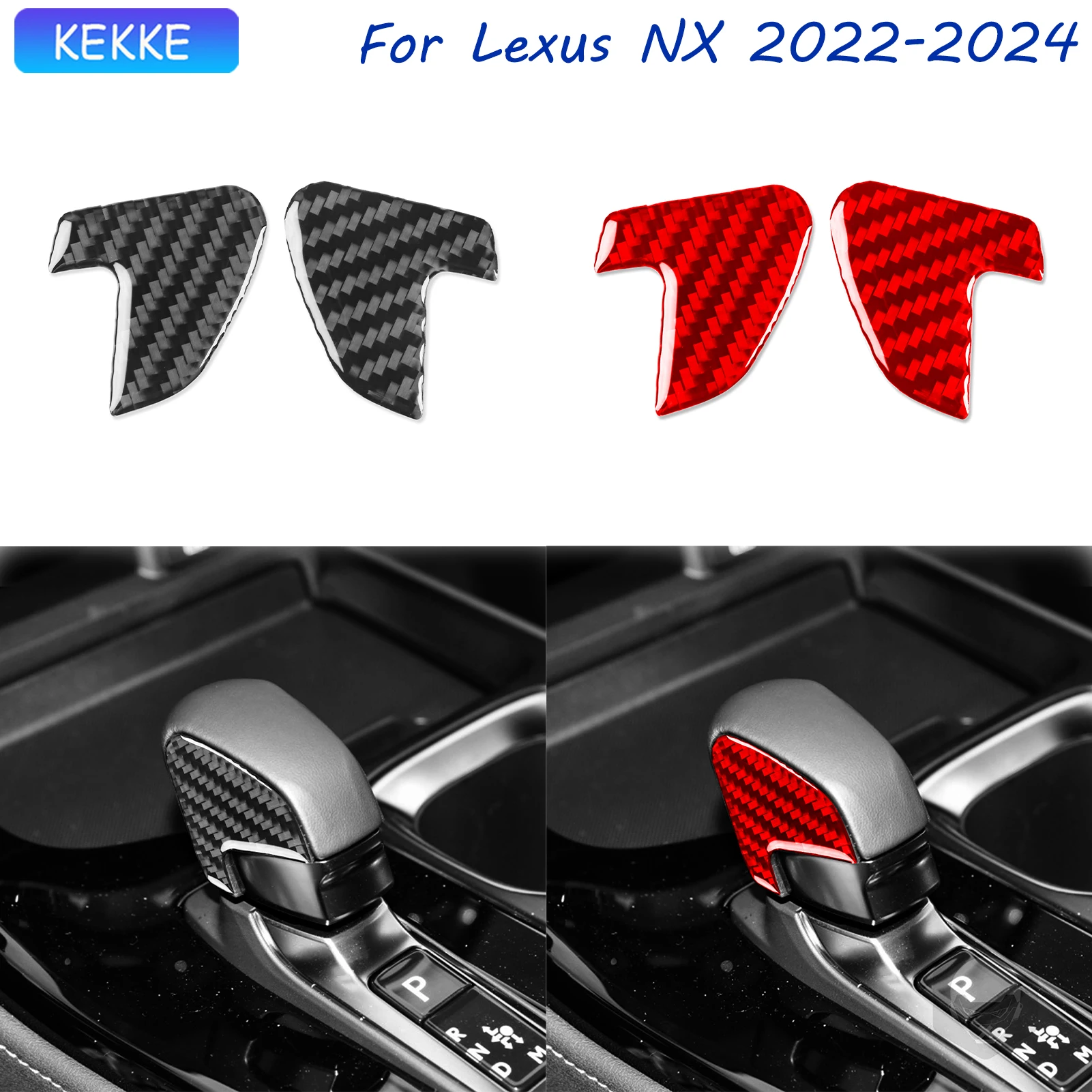 

For Lexus NX Accessories Interior 2022-2024 Gear Knob Center Console Trim Carbon Fiber Cover Tuning Sticker Auto Decal Accessory