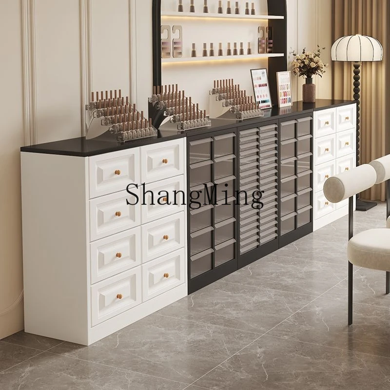 

ZYY Nail Art Storage Display Cabinet Beauty Salon Nail Polish Floor Locker Oil Glue Cabinet