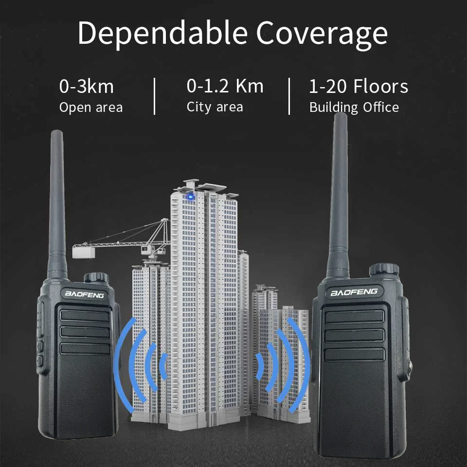 Bao Feng Long Range Walkie Talkie, Ham 5W Rádio Portátil, FM, Set sem fio, Amador Rádio em Dois Sentidos, UHF, VHF para Caça, W31