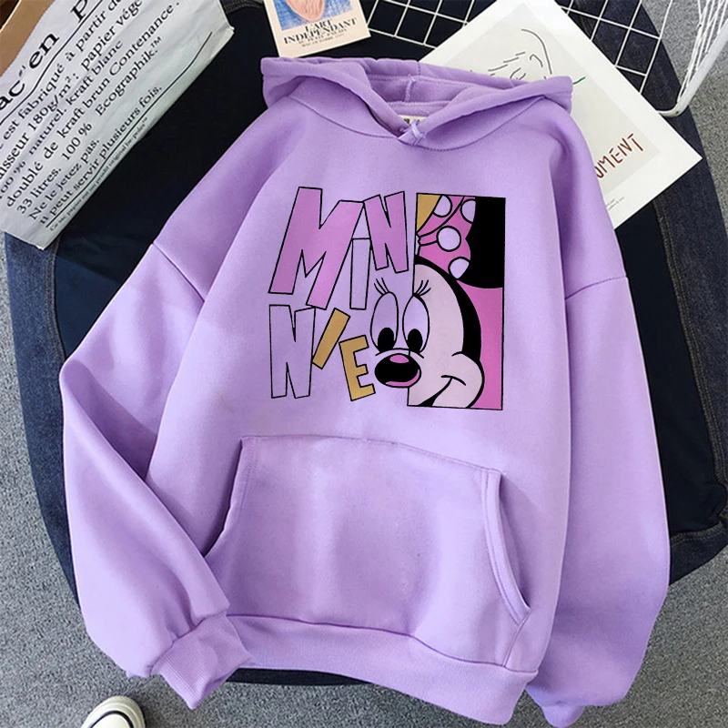 Felpe anni \'90 Y2k felpe gotiche Minnie Anime giapponesi felpa con cappuccio topolino Disney vestiti top felpa abbigliamento