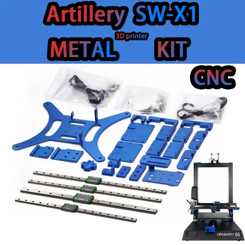 Top 3D Printer Parts Sidewinder SW-X1 / X2 Metal Aluminum Plate Upgrade Kit Includes Screw Wire Rail Upgrade Tool Package