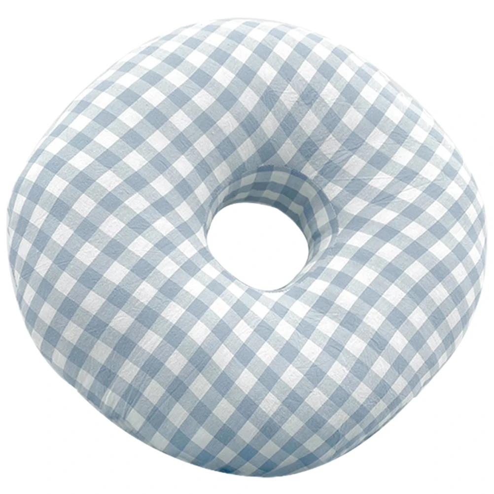 

Anti Ear Pain Pads Blue Grid Perforated Pillow for Piercing Side Sleeping Travel Adjustable cushion