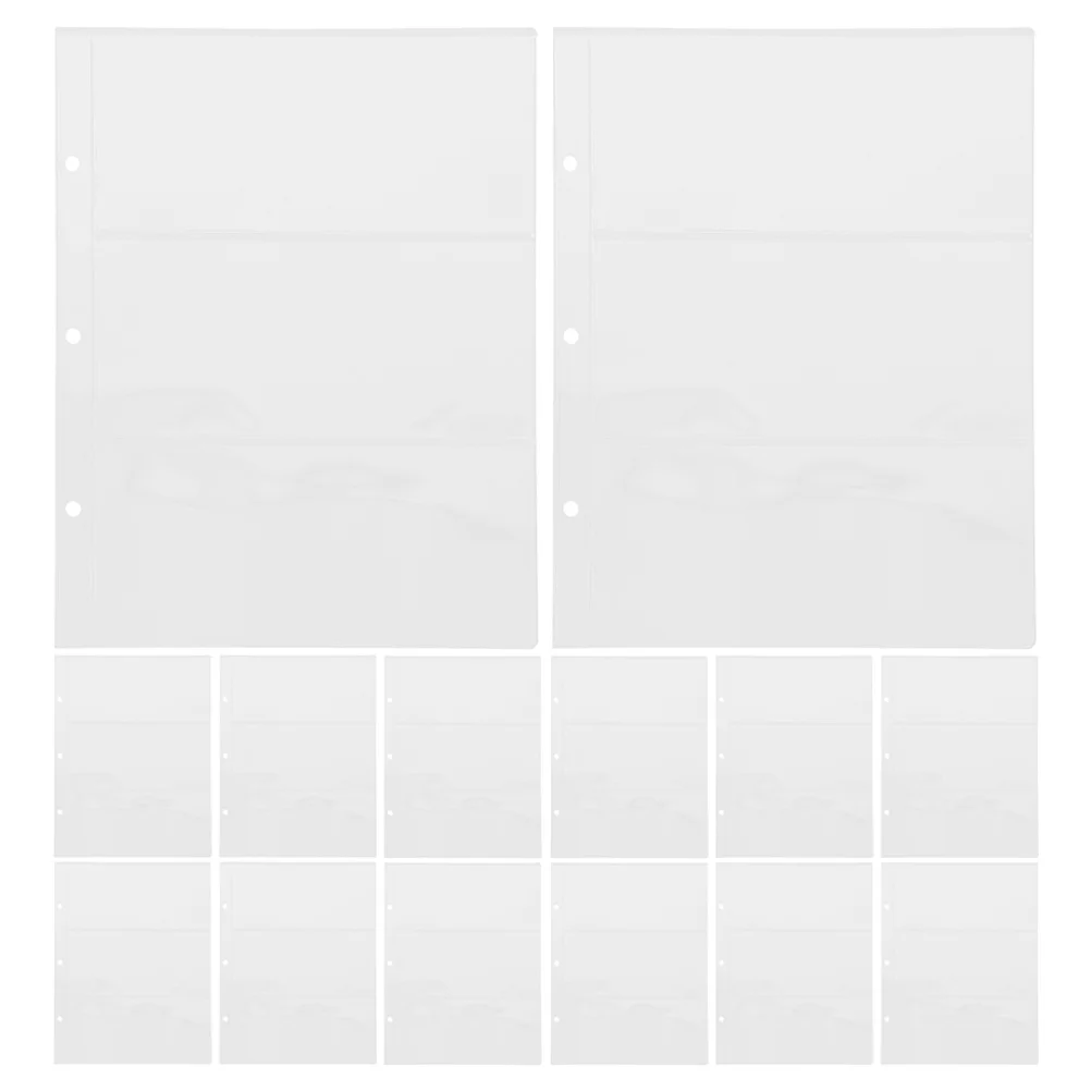 20Pcs Versatile Currency Album PVC Banknote Holder Clear Protective Sleeves Currency Storage Display Money Collector Album