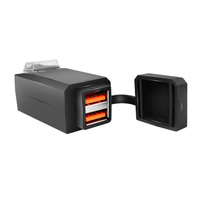 QC3.0 USB Motorcycle Handlebar Charger Waterproof Dual USB Quick Change 12V Power Supply Adapter Universal Charge for Phone