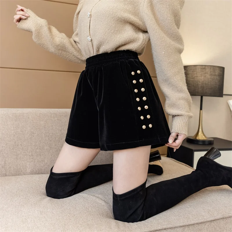 

Ladies Fashion OL High Wasited Woolen Shorts Women Clothes Girls Casual Cute Sexy Booty Shorts Female Outerwear Bootcut Py9873