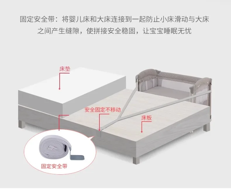 Opvouwbaar wiegje, multifunctioneel draagbaar verplaatsbaar babybedje