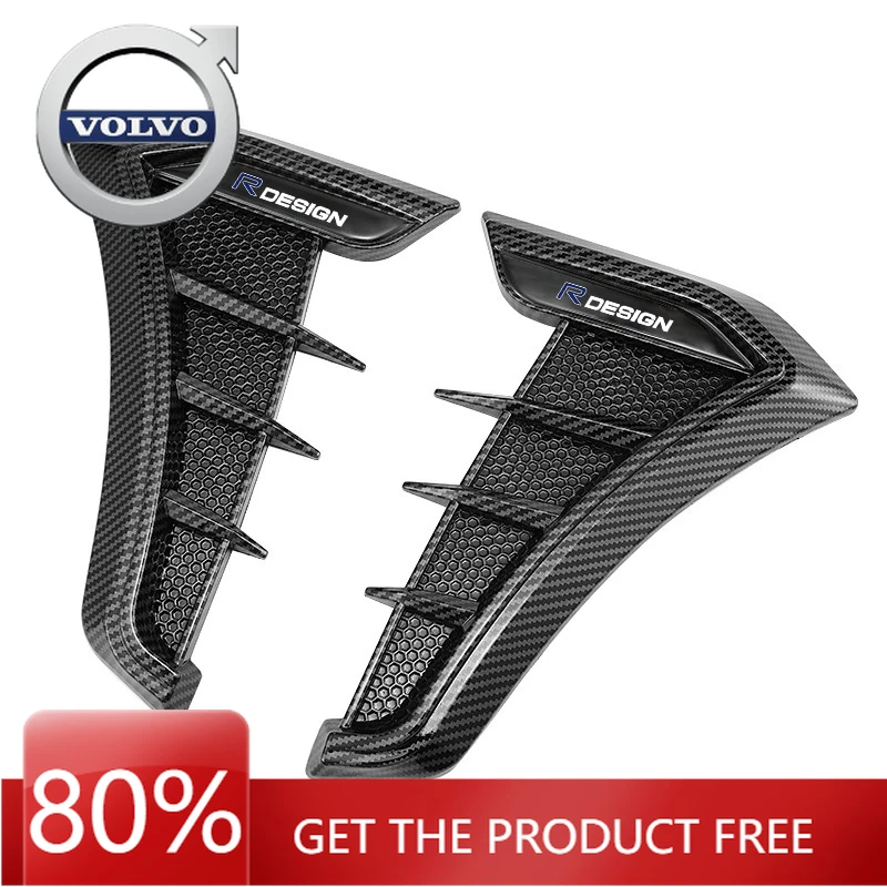 

Эмблемы 2026 Новые для Volvo 2 шт. наклейка на боковую листовую панель автомобиля, наклейка на крыло, модифицированное углеродное волокно для Volvo V60 V40 XC90 S60 C30 XC6