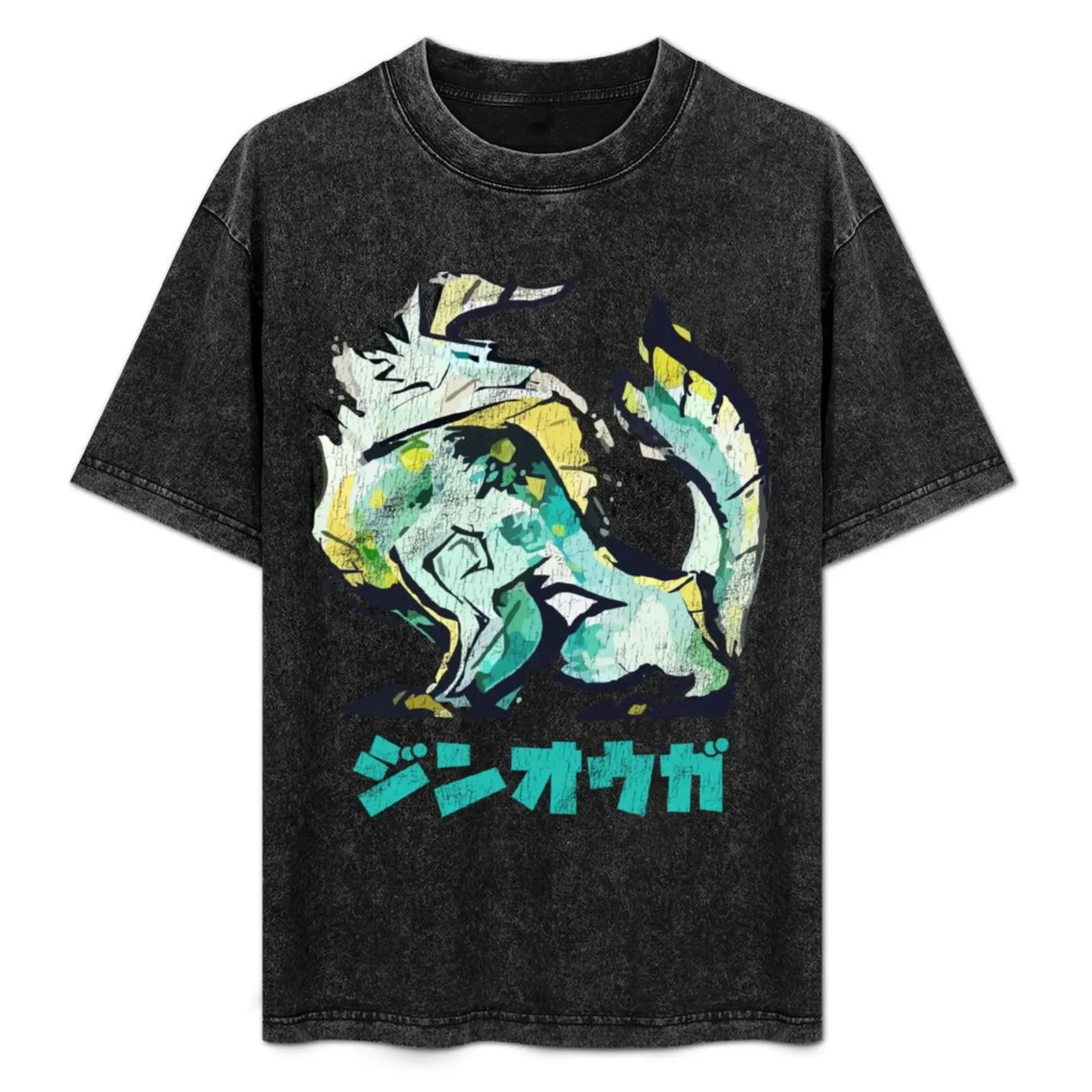 Monster Hunter Rise Zinogre T-Shirt cotton man t-shirts hippie clothes mens t shirts casual stylish