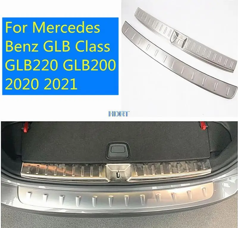 Car Rear Boot Trunk Bumper Protector Guard Sill Inner Plate Cover Stainless Steel For Mercedes Benz GLB Class GLB220 GLB200 2020