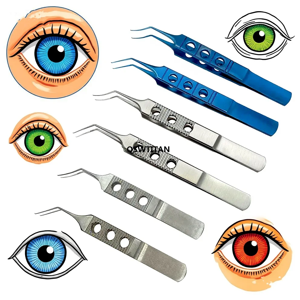 Ophthalmic Forceps  Arcuate Dihedral Eye Capsulorhexis Forceps Titanium Surgical Instruments Stainless Steel