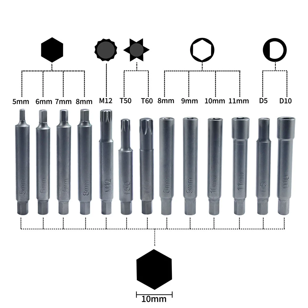 43pcs Steering Hub Suspension Shock Absorber Strut Nut Removal Tool Socket Kit Ratchet Sockets Set