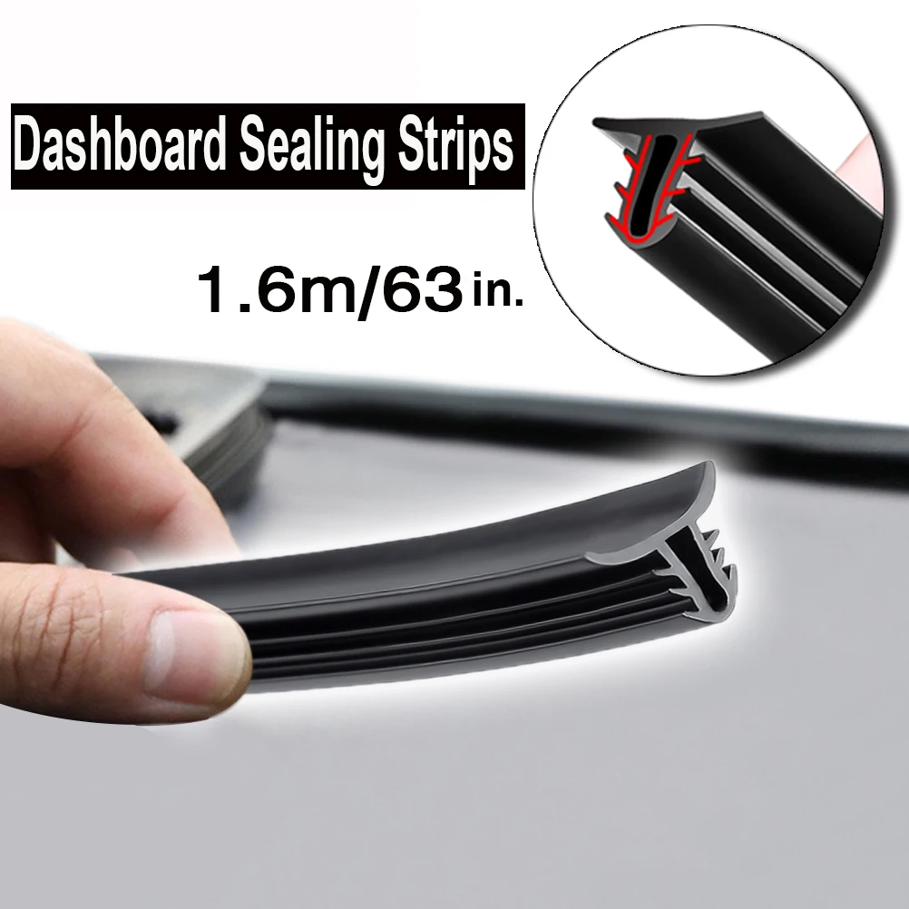 

1.6M Auto Dashboard Sealing Strip Noise Sound Insulation Rubber Strips Universal for Weatherstrip Auto Accessories Car Stickers