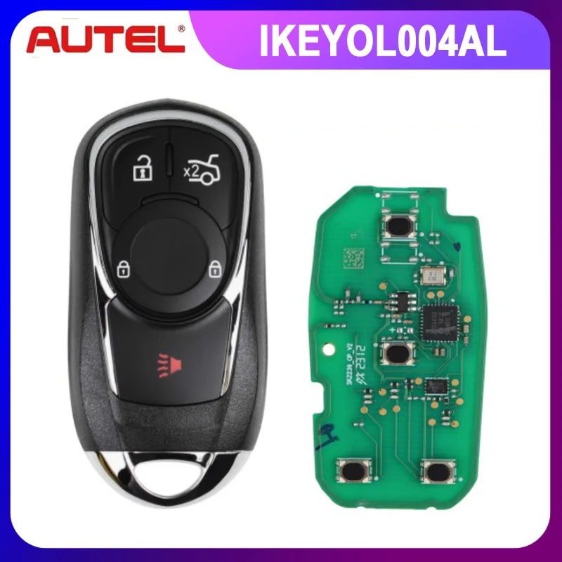 1PCS AUTEL IKEY Universal Smart Key IKEYOL004AL OL004AL 4 Buttons 315MHz /433MHz For Autel Smart Key For KM100 IM508 IM608
