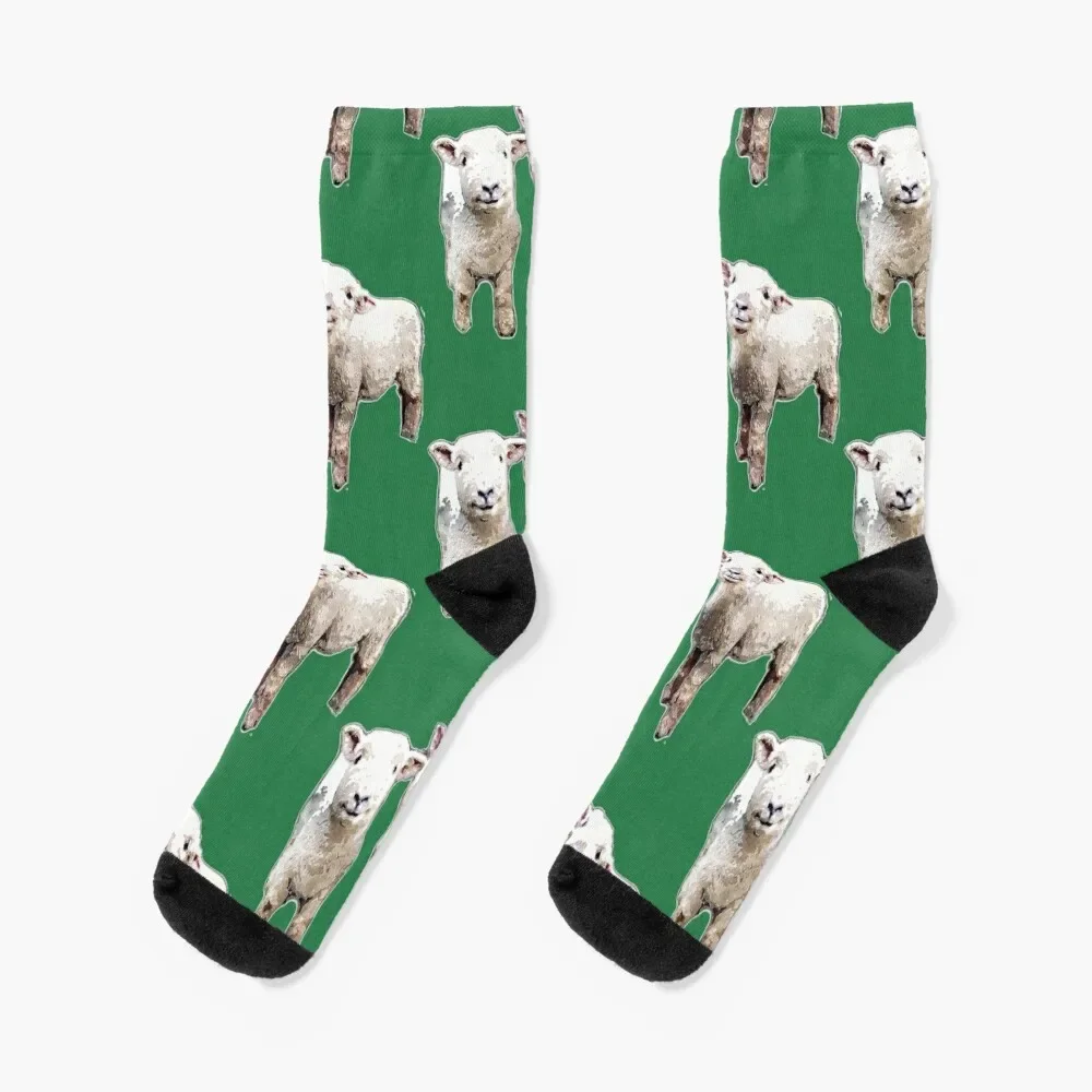 

Two Sheep bywhacky Socks Antiskid soccer Thermal man winter Socks Women's Men's