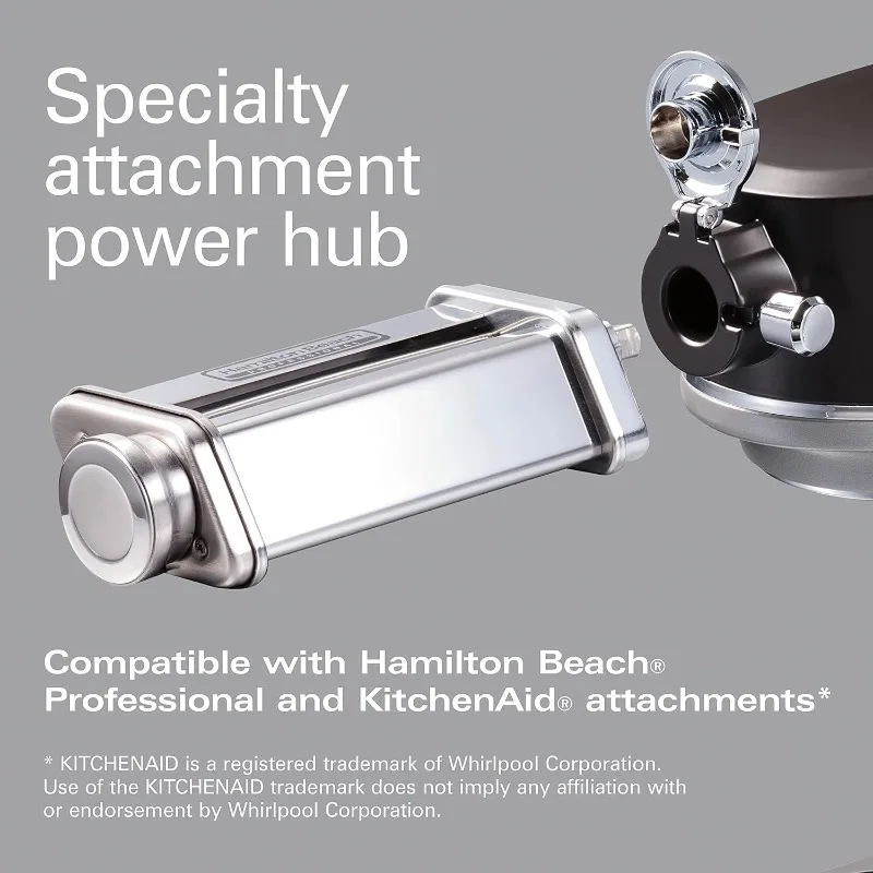 Beach Professional All-Metal Stand Mixer with Specialty Attachment Hub, 5 Quart Bowl, 12 Speeds, Includes Flat Beater,